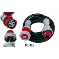 HILEC CEE-CABLE-63A-5G16-10M 5-poliges CEE-Verlängerungskabel 63A, 5x16mm², Länge 10m