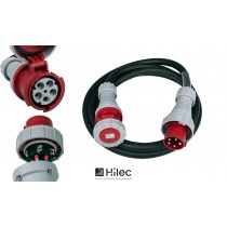 HILEC CEE-CABLE-63A-5G16-5M 5-poliges CEE-Verlängerungskabel 63A, 5x16mm², Länge 5m
