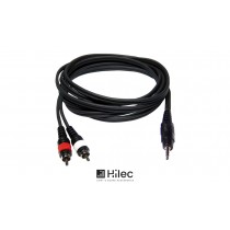 HILEC Audiokabel Stereo Minijack 3.5mm - 2 x Cinch