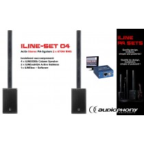 AUDIOPHONY iLINE PA-SET 4 Aktiv Stereo PA-System 2x670W, DSP