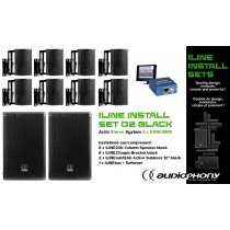 AUDIOPHONY iLINE INSTALL SET 2 BLACK Aktiv Stereo System 2x510W, DSP