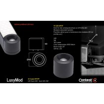 LuxyMod S1 LED-Spot - D-Profil - 3W - 24VAC