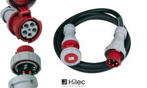 HILEC CEE-CABLE-63A-5G16-5M 5-poliges CEE-Verlängerungskabel 63A, 5x16mm², Länge 5m