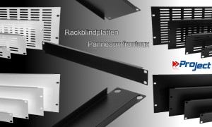 PROJECT 19" ALU-Rackblindplatten mit Lüftungsschlitzen - schwarz + silbergrau