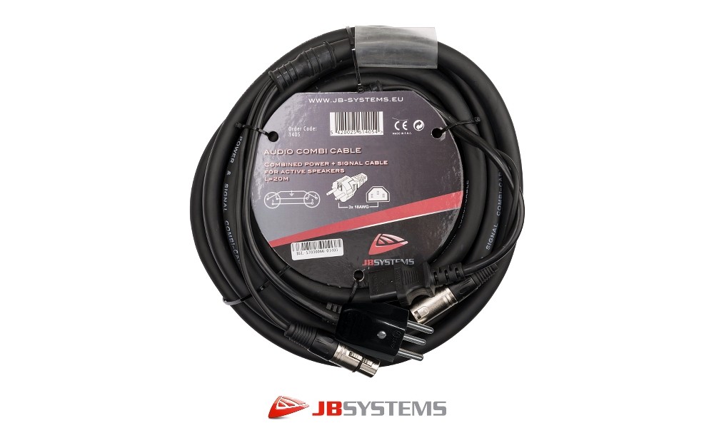 JB Systems - AUDIO COMBI CABLE IEC/XLR-20M