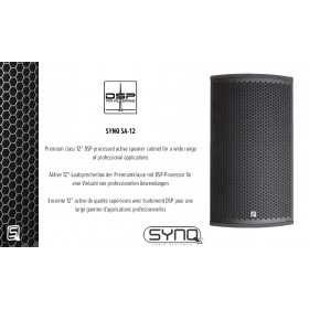 SYNQ SA-12 Enceinte active 12" 2 voies 650W RMS, DSP, X-OVER & FIR-Filtre