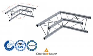 CONTESTAGE DECO22T-AG01 Angle triangulaire 90° - 2 directions, finition ALU