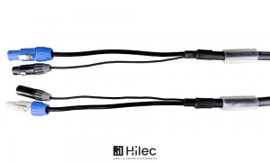 HILEC PC-COMBI-XLR3 - Câble combiné/hybride avec SEETRONIC powerCON/XLR 3 pôles