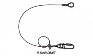 SAVEKING 4/600 Elingue de sécurité avec absorption d'impulsion Ø 4mm/60cm noir