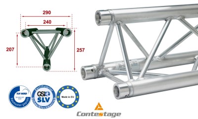 CONTESTAGE PT29-071 Structure triangulaire 71cm, finition ALU